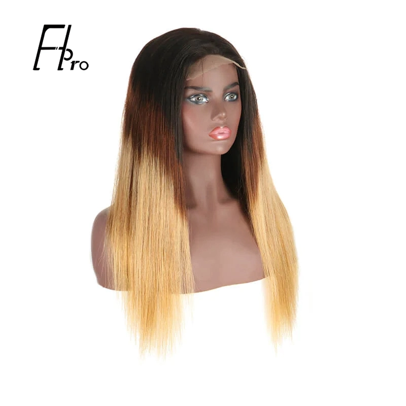 New Arrival Customized 3 Tone Light Brown 4x4 Lace Closure Wig